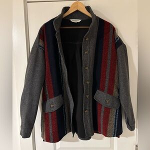 Gray and Red Striped Jacket